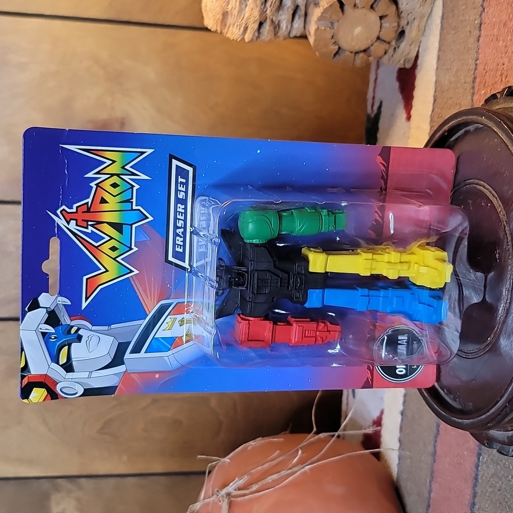 NWT unopened Voltron Eraser Set